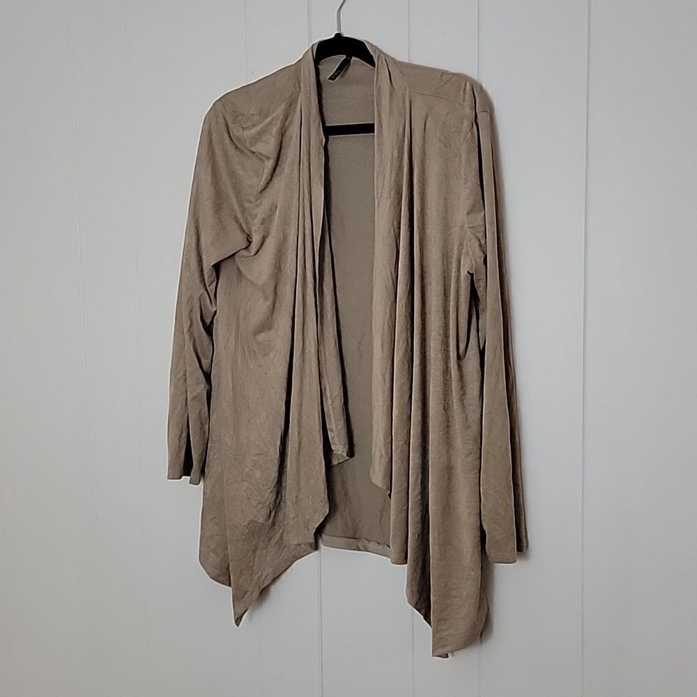 Faux suede cardigan